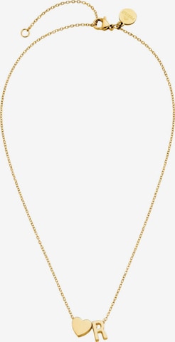 Collana 'Letter Heart R' di PURELEI in oro: frontale