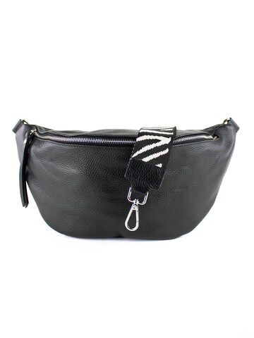 lePelou Gürteltasche 'KITTY' in Schwarz: Vorderseite