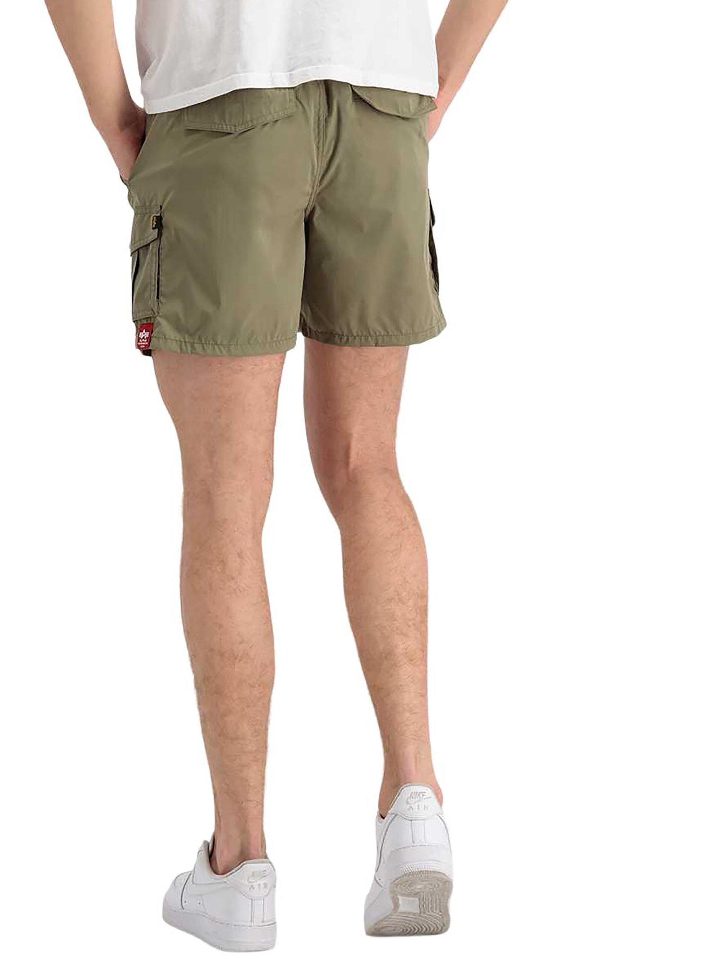 ALPHA INDUSTRIES Regular Cargo Pants 'Nylon Cargo' in Green