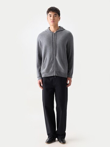 GOBI Cashmere Strickjacke 'Men's Zip-Up Cashmere Hoodie'‌‌‌‌‌‌ in Grau