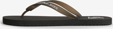 Calvin Klein Jeans T-Bar Sandals in Black: front