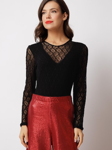 Couture de Marie Blouse bodysuit 'Élodie' in Black: front