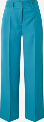 Y.A.S Wide leg Pleated Pants 'Deeply' in Blue: front