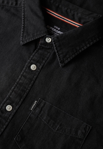 Superdry & Co Regular Fit Hemd 'Essential' in Schwarz