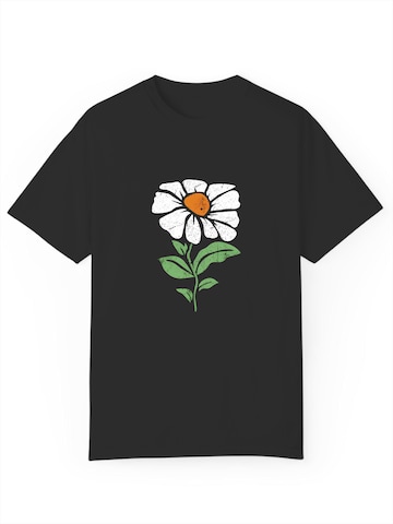 GORHEY Shirt 'Women's Summer Casual Cotton T-Shirt with Daisy Print' in Zwart