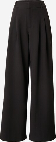 Misspap Wide leg Pleat-Front Pants in Black: front