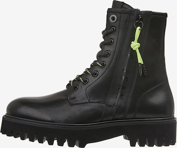 Pepe Jeans - Bota com atacadores em preto: frente