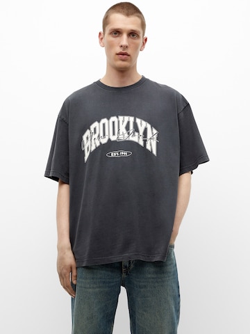 Pull&Bear Shirt in Grijs: voorkant