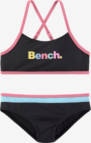 Bustier Bikini BENCH en noir : devant