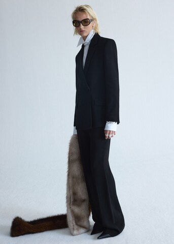 MANGO Wide leg Trousers 'HONEY' in Black