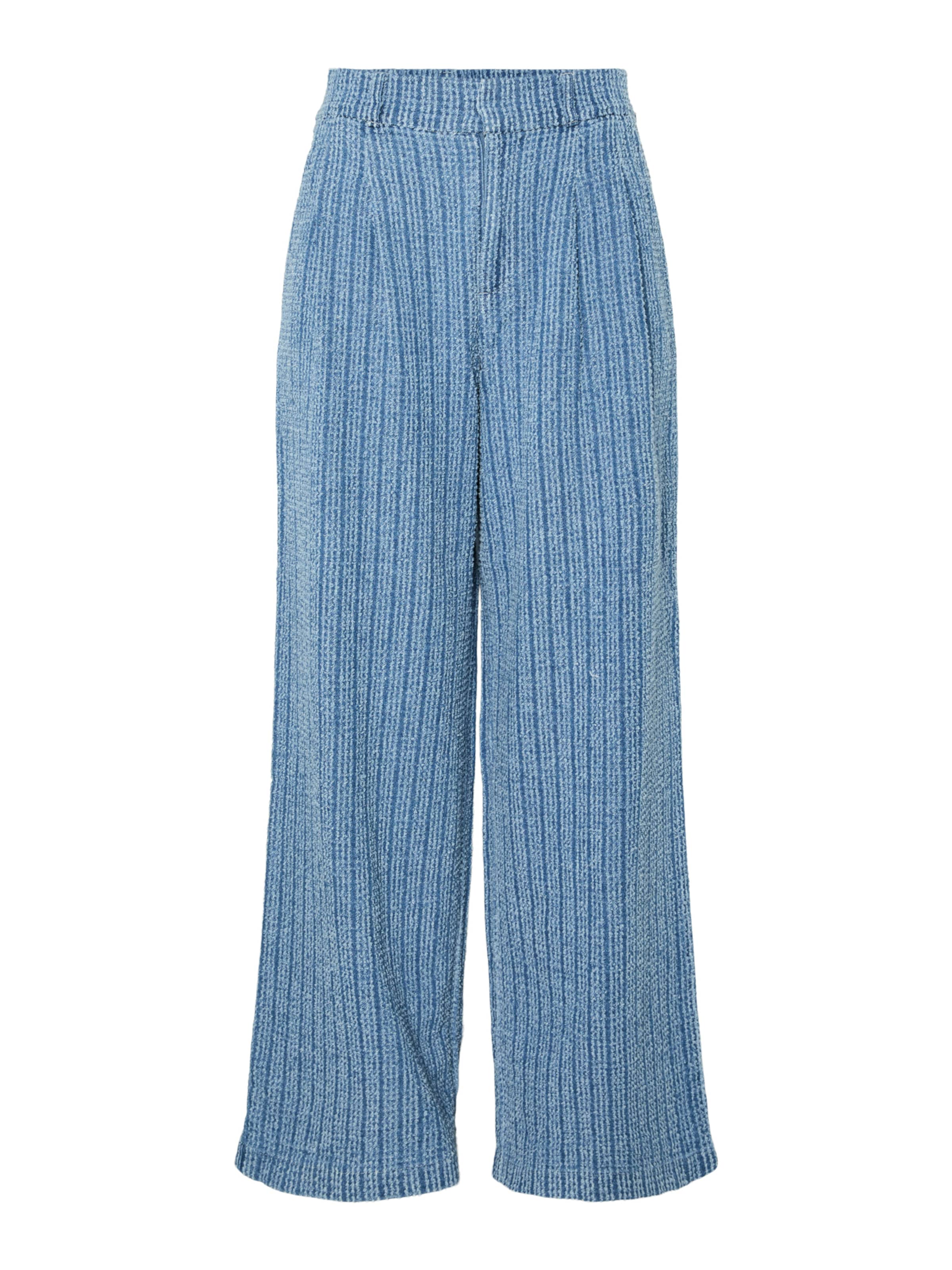 PIECES Wide leg Pleated Jeans 'PCMALBA' in Blue: front