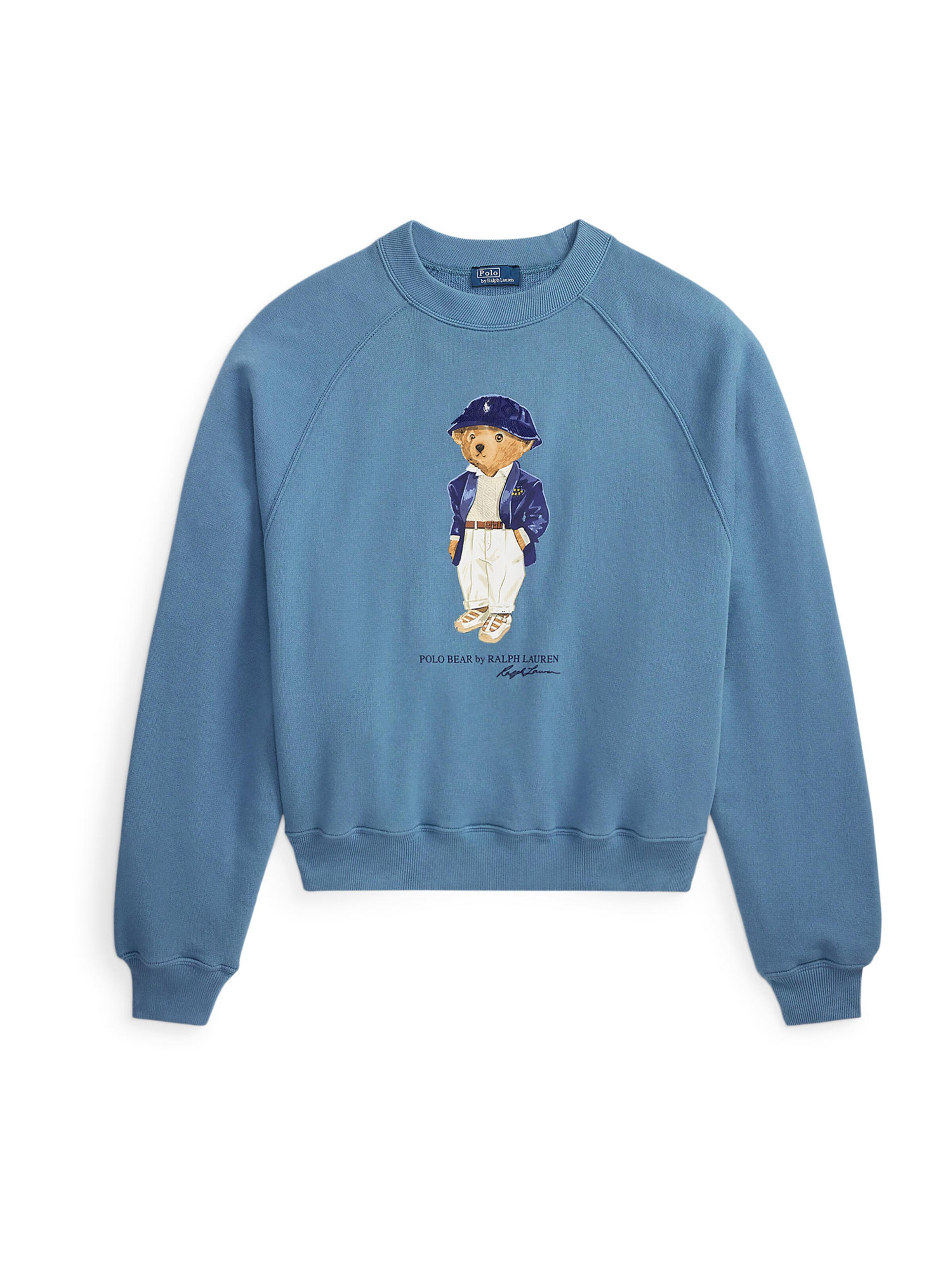 zils Polo Ralph Lauren Sportisks džemperis 'ISLAND FLC': no priekšpuses