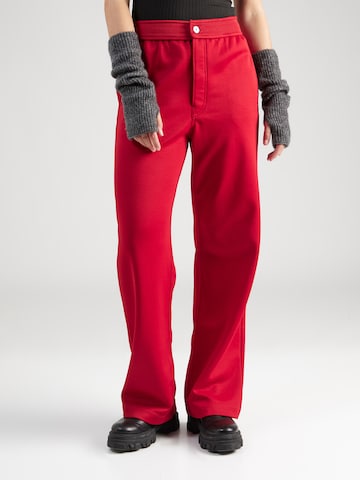 G-Star RAW Wide leg Broek 'Stray' in Rood: voorkant