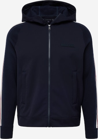 TOMMY HILFIGER - Sudadera con cremallera en azul: frente