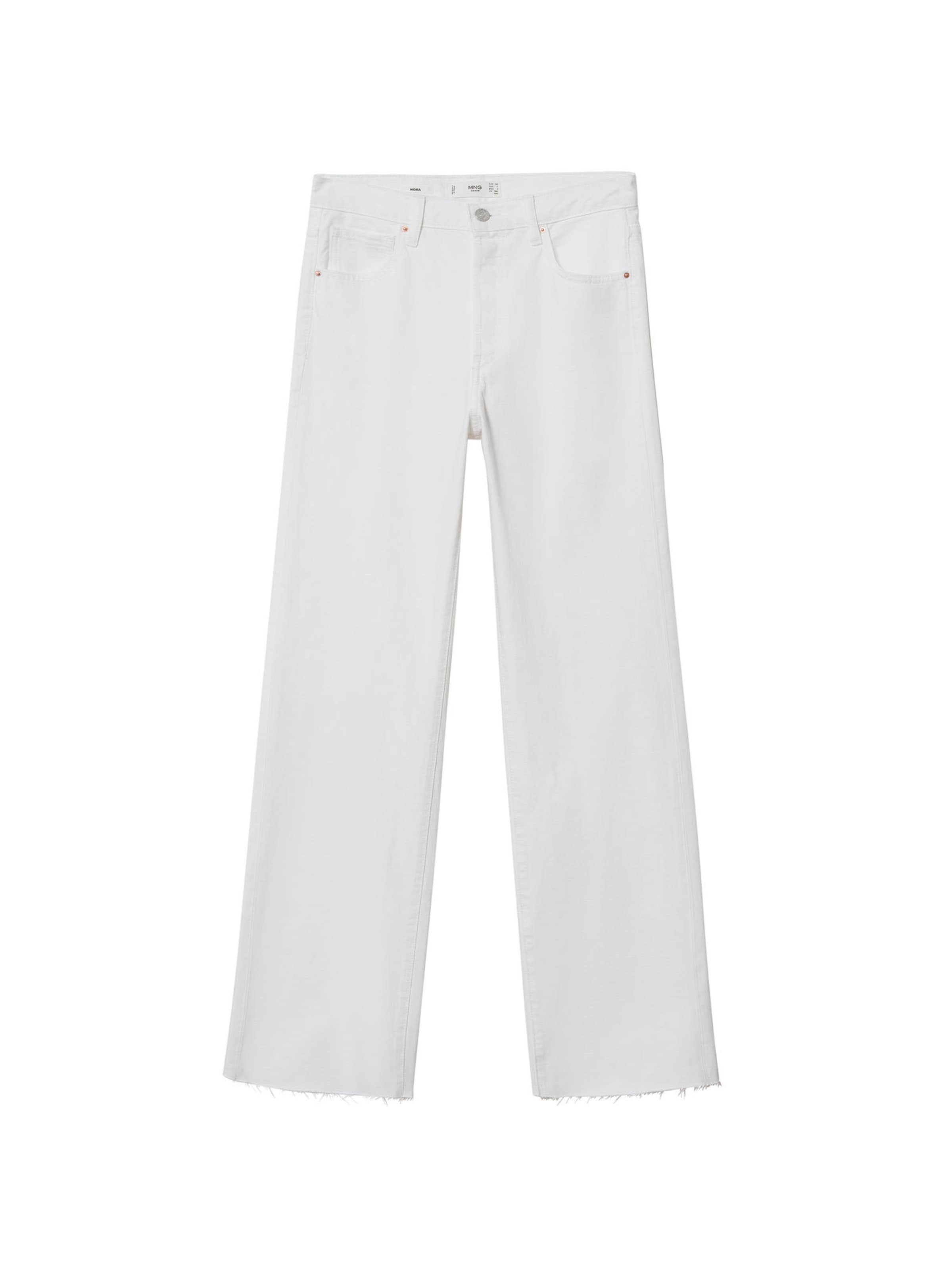 MANGO Wide Leg Jeans 'Nora' in Weiß: Vorderseite