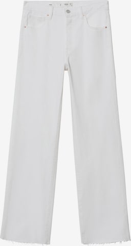 MANGO Široke hlačnice Kavbojke 'Nora' | bela barva: sprednja stran