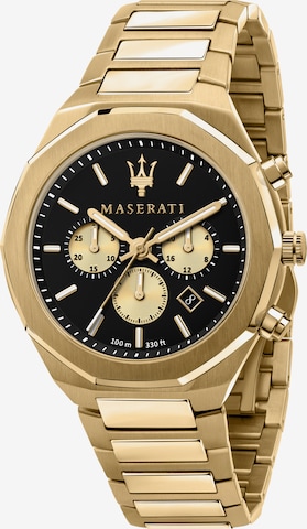 Maserati Analoog horloge 'Stile' in Goud: voorkant