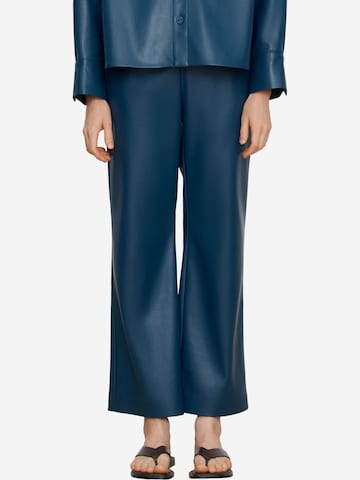 Adolfo Dominguez Flared Hose in Blau: Vorderseite