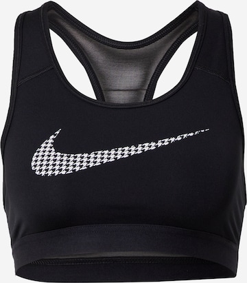 NIKE Bustier Športni nederček | črna barva: sprednja stran