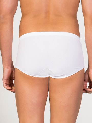Slip 'Senior Fly Front Brief' di zd ZERO DEFECTS in bianco