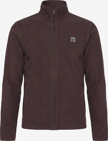 Carrera Jeans Fleecejacke in Braun: Vorderseite