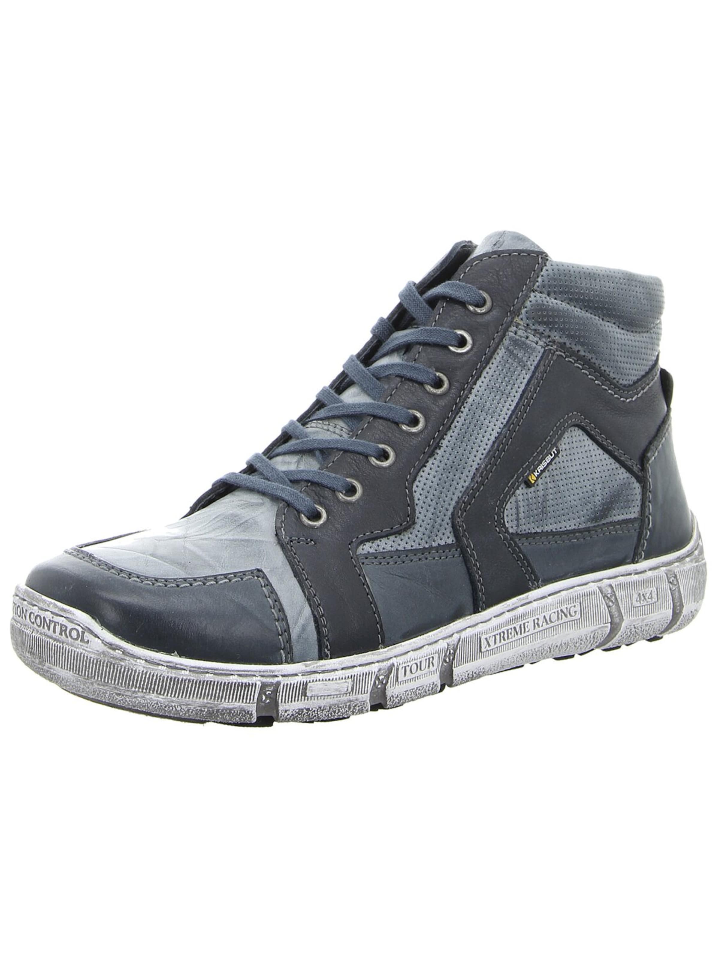 KRISBUT Boots 'Herren Stiefelette 6898-2 Echt Leder in grau' in Grey: front