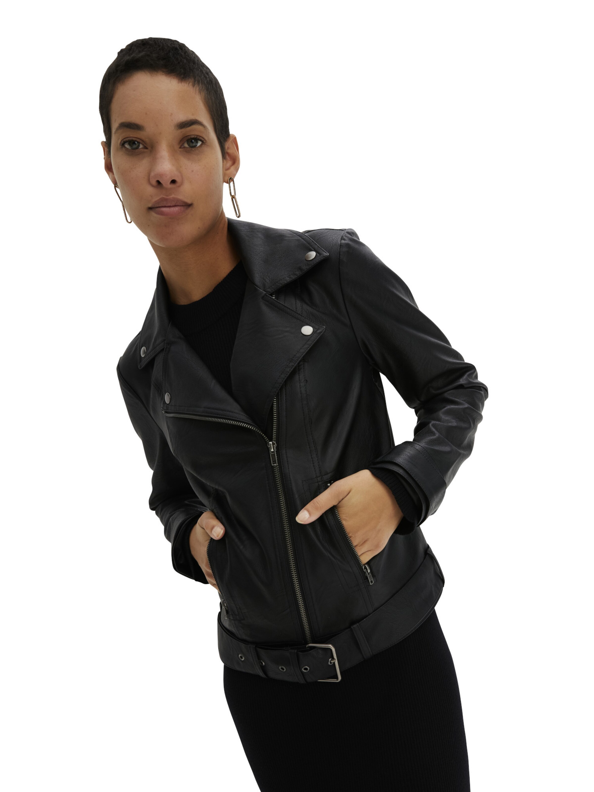 bonprix Jacke in Schwarz: Vorderseite