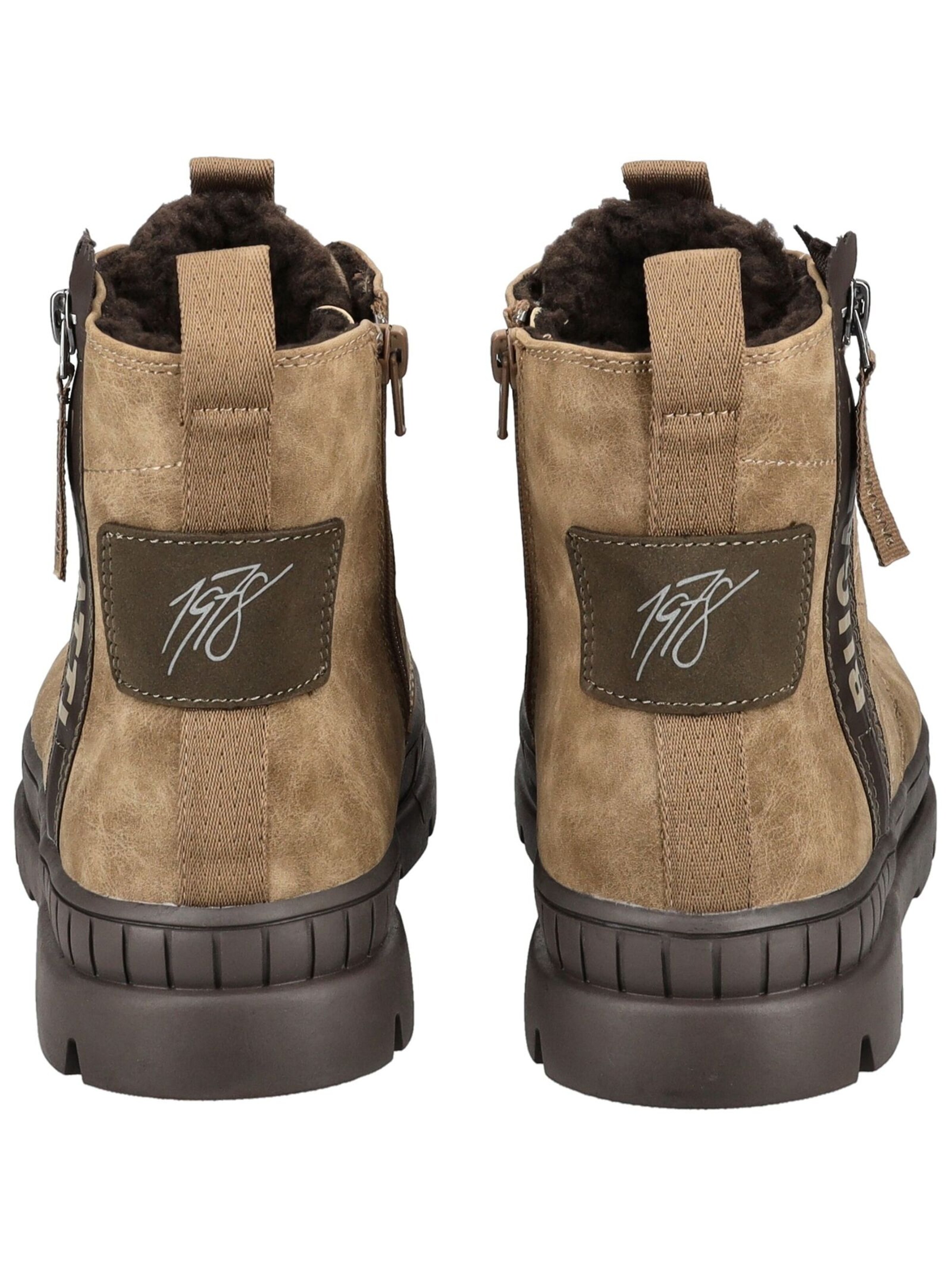 Bottes à lacets bugatti en beige