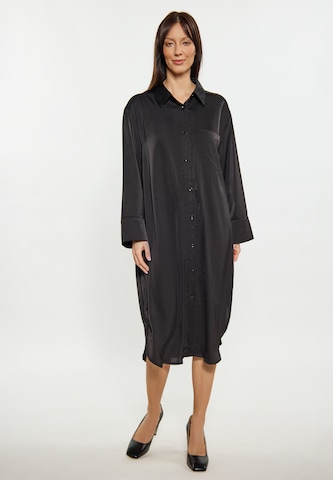 Robe-chemise usha BLACK LABEL en noir : devant