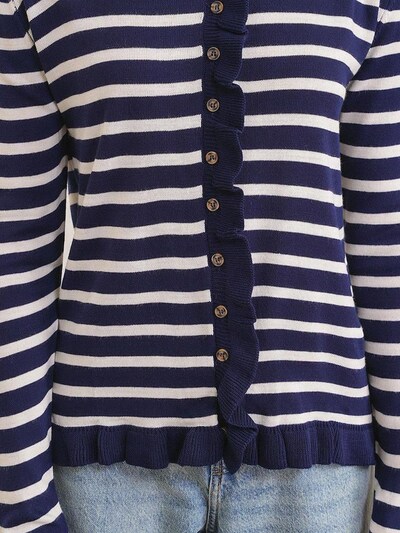 MixRay Strickjacke in marine / weiß, Produktansicht