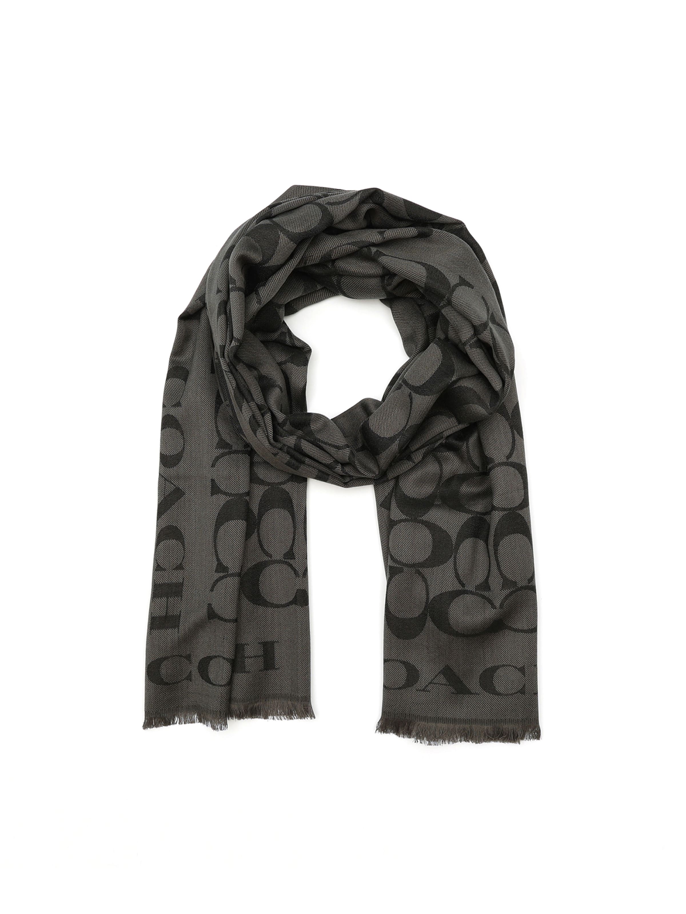 Fular 'Signature C-Stola' de la COACH pe negru: față