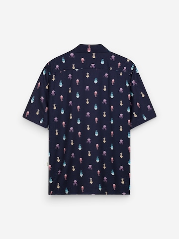 A-dam Regular fit Overhemd 'Jellyfish' in Blauw