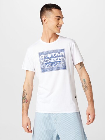 T-Shirt 'Bandana' G-Star RAW en blanc : devant