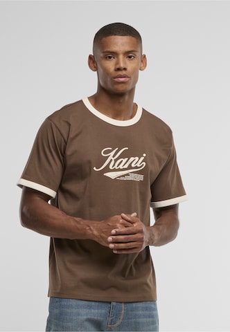 Karl Kani T-Shirt 'Cursive Varsity' in Braun