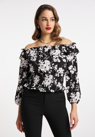 faina Blouse in Black: front