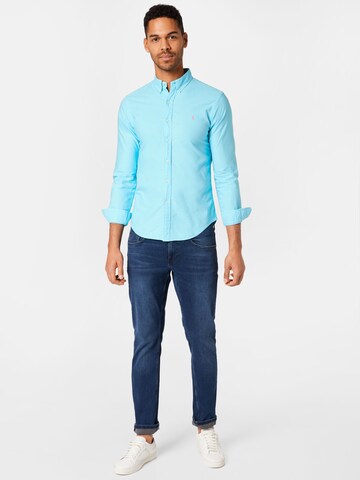 Coupe slim Chemise Polo Ralph Lauren en bleu