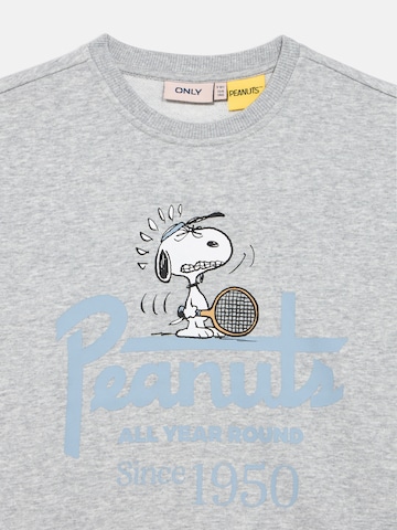 ONLY GIRLS Sweatshirt 'KOGRACQUET' in Grey