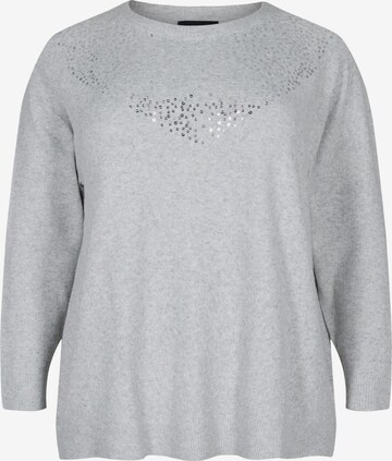 Zizzi Sweater in Grey: front