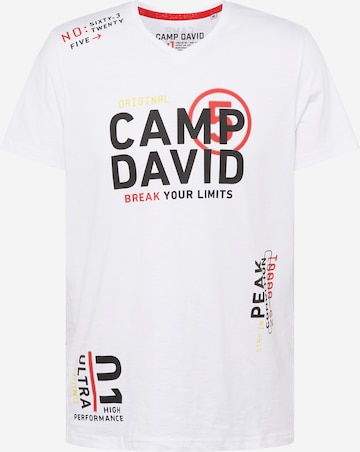 CAMP DAVID Shirt in Wit: voorkant