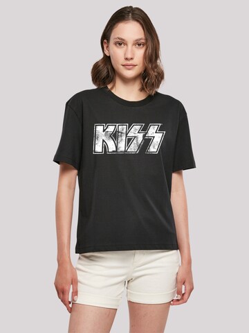 F4NT4STIC Oversized shirt 'Kiss ' in Zwart: voorkant