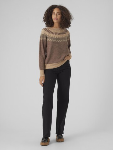 VERO MODA Pullover 'SIMONE' in Braun