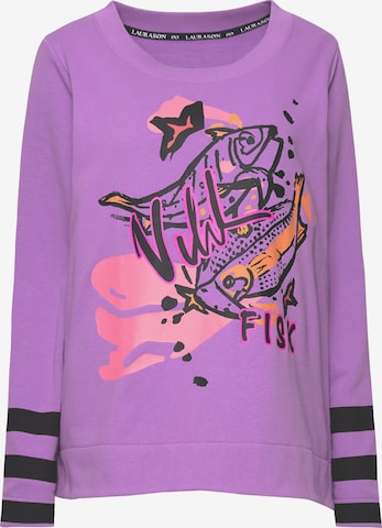 Sweat-shirt LAURASØN en violet : devant