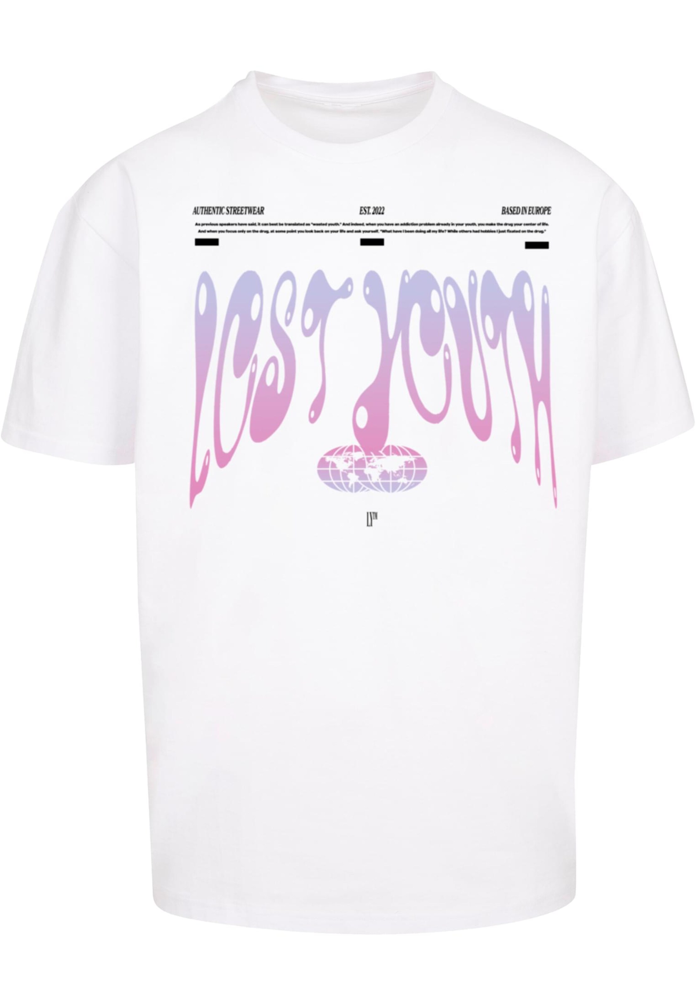 Maglietta 'Authentic' di Lost Youth in bianco: frontale