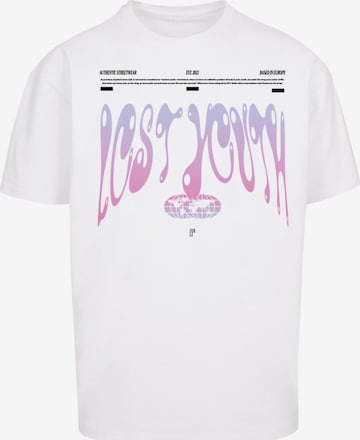 Lost Youth Shirt 'Authentic' in White: front
