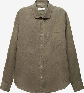 MANGO MAN Regular fit Button Up Shirt 'Avispa' in Green: front