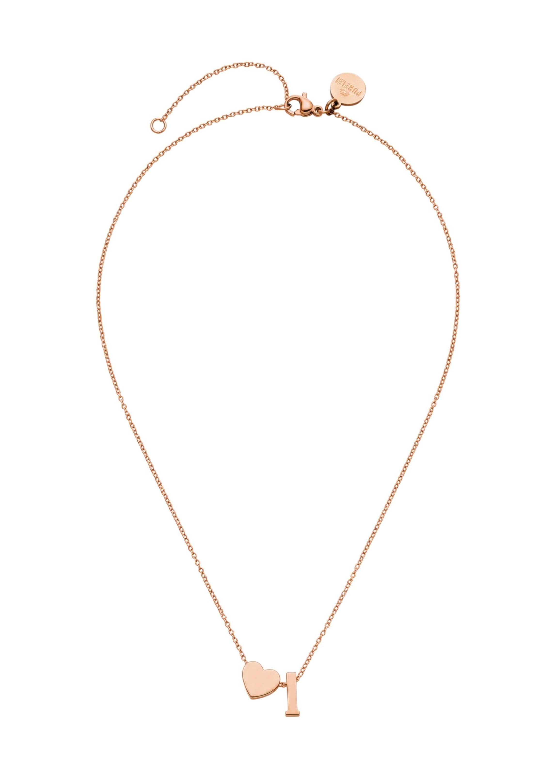 Collana 'Letter Heart I' di PURELEI in oro: frontale