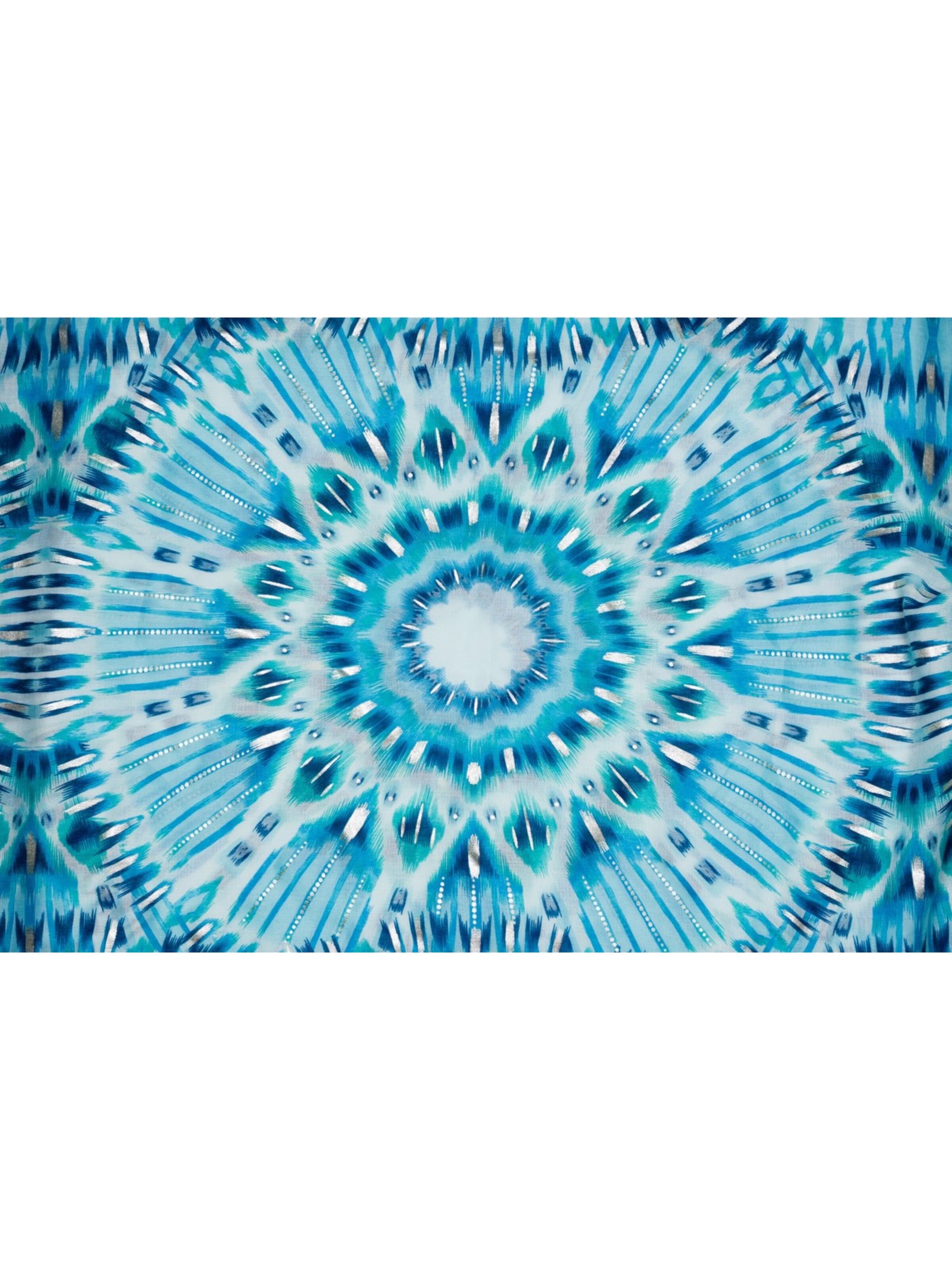 styleBREAKER Schal 'Schal Batik Muster Metallic Streifen'‌‌‌‌‌‌‌‌‌‌ in Blau