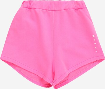 Marni Regular Pants in Pink: front