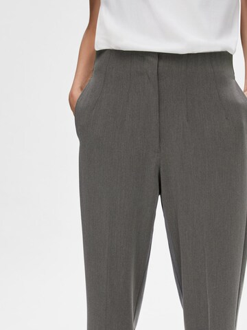 Regular Pantalon SELECTED en gris