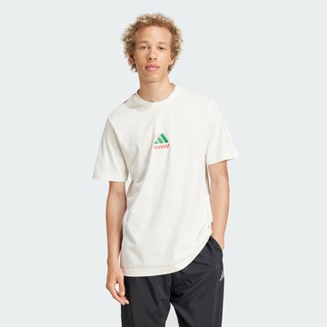 ADIDAS SPORTSWEAR Λειτουργικό μπλουζάκι 'Lounge Pizza' σε λευκό